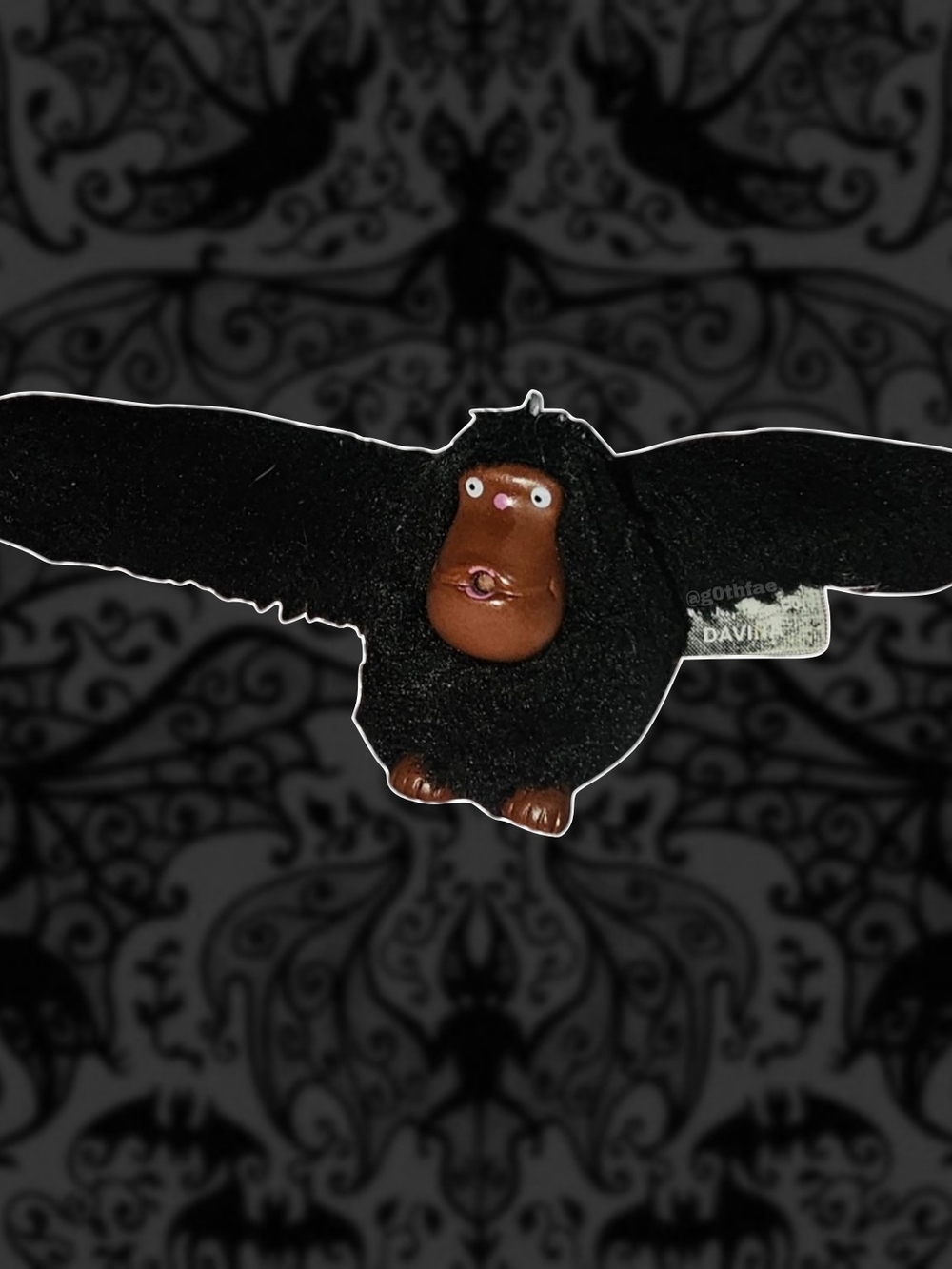 Kipling Sven "Davina" Plush Monkey Clip-On Ape Charm - True Black & Brown